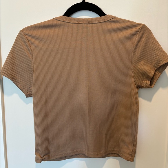 Olivia Rae Tan Ribbed Crop Top - Picture 3 of 5